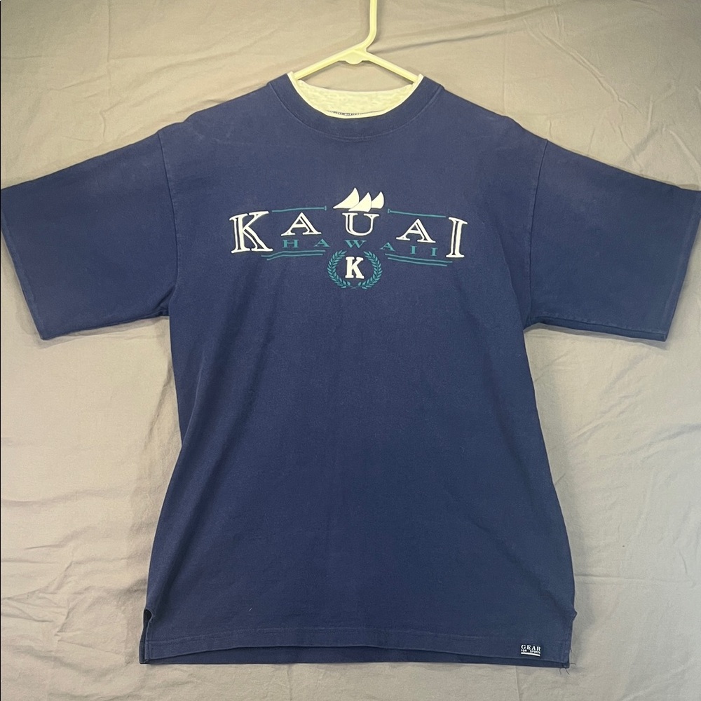 Gear for Sports Vintage Blue Kauai Hawaii T-Shirt Size Large Made in USA